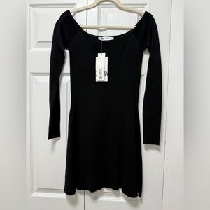 Zara Black Long Sleeve Dress